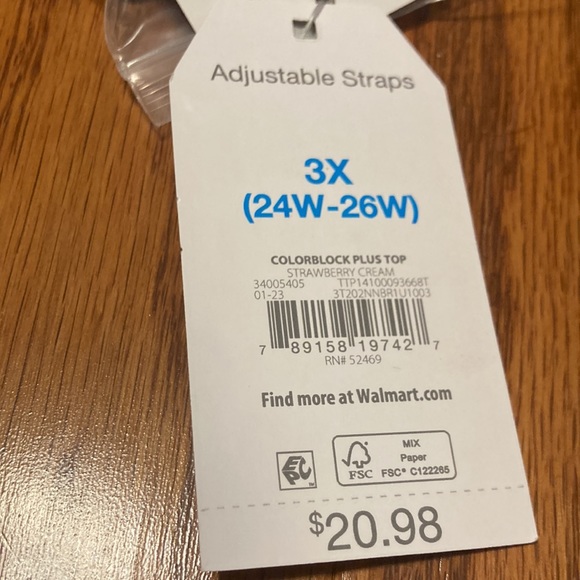 NWT 3X Bathing Suit w/ Detachable and Adjustable Straps - Picture 4 of 7